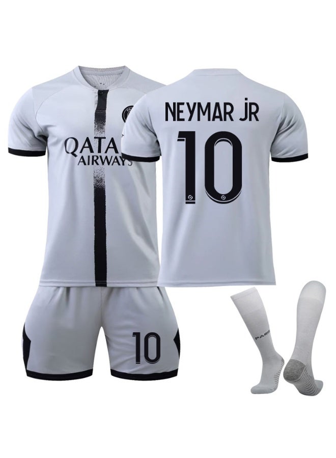 PSG 2022-2023 باريس بعيدا زي كرة القدم #10 نيمار جونيور لكرة القدم جيرسي السراويل الجوارب مجموعة حجم الأطفال والكبار حجم الهدايا للجماهير والأصدقاء - Image 1